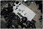 29 - huila. quebrada el pescador. accampamento della protesta. materiali esmad sequestrati da manifestanti.jpg